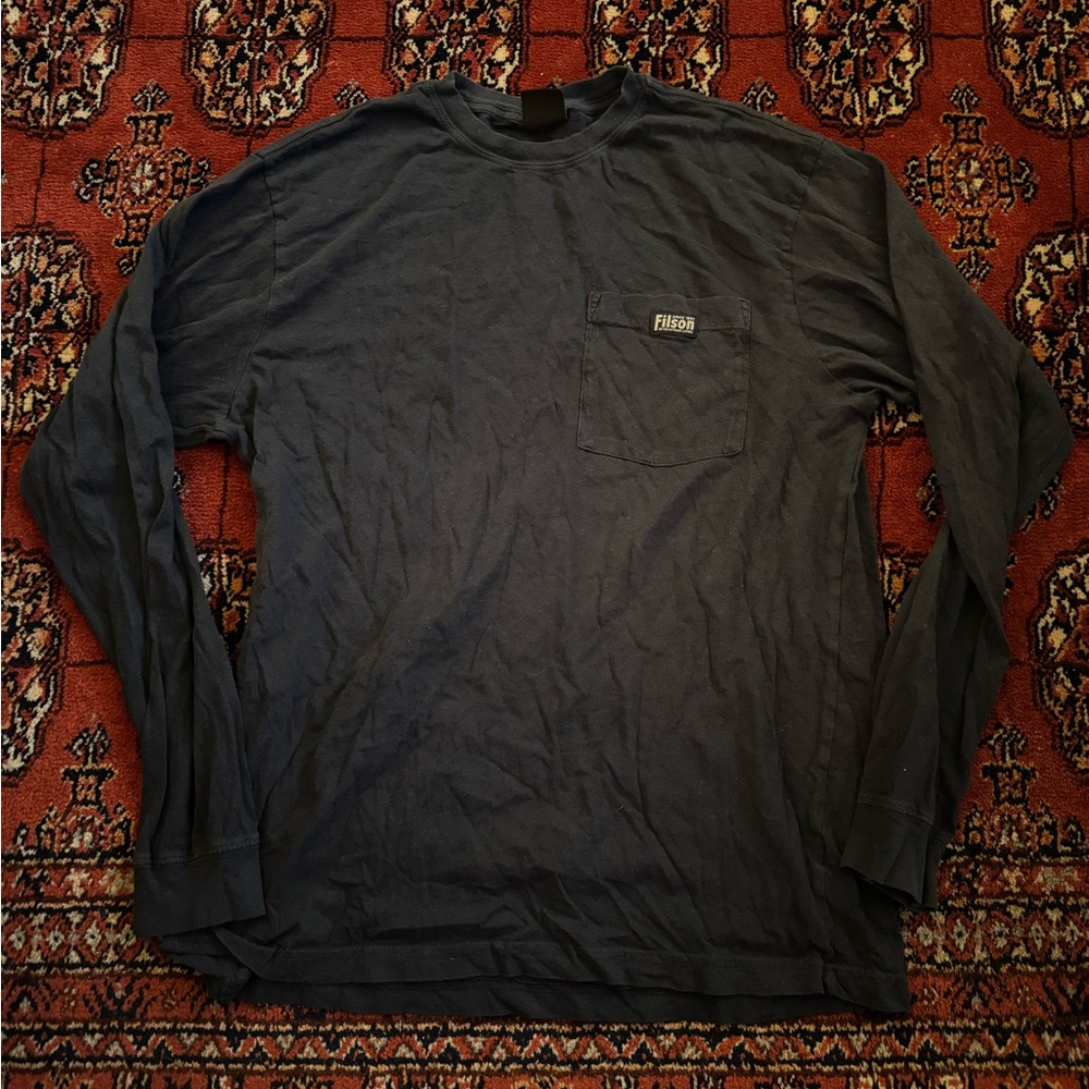 Filson Men's Dark Blue Long Sleeve Tee